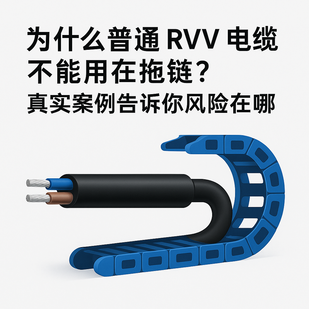 为什么通俗 RVV 电缆不可用在拖链？？？？？？真实案例告诉你危害在哪