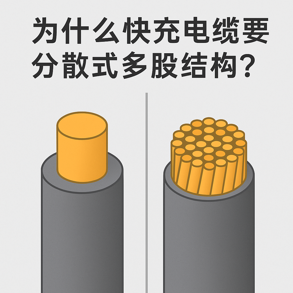 为什么快充电缆要接纳疏散式多股结构？？？？焦点缘故原由着实有 5 个